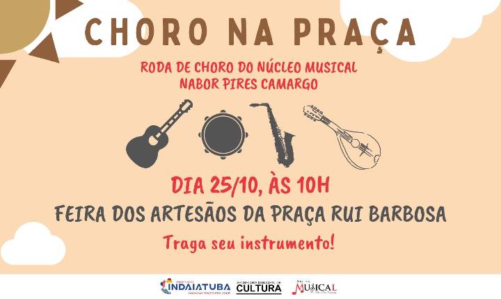 Choro na Praça retorna ao centro da cidade e reúne músicos e amantes da música