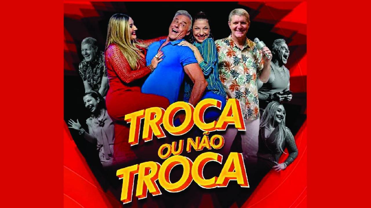 Sala Palma de Ouro recebe a comédia “Troca ou Não Troca” no dia 1º de agosto