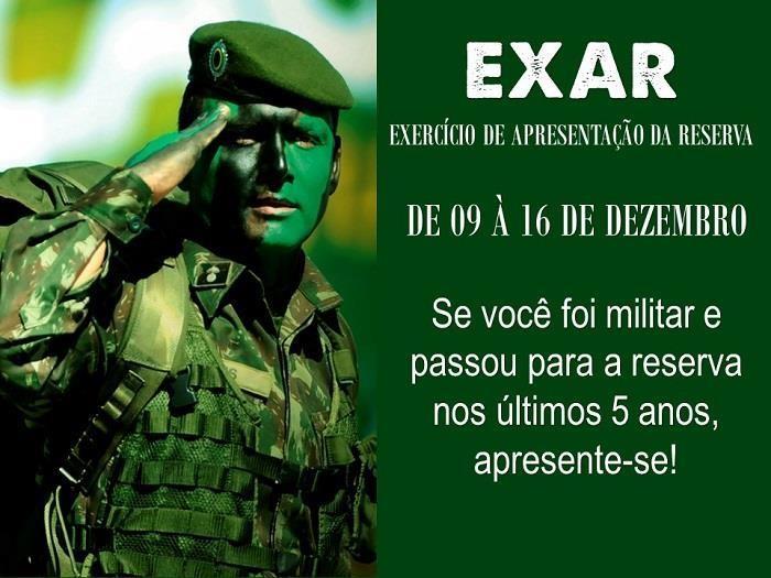 Junta Militar de Indaiatuba informa prazo para regularização do Exercício de Apresentação da Reserva