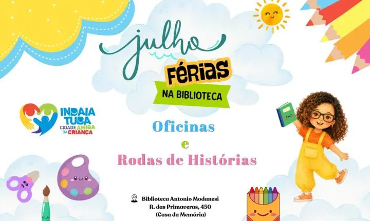 Férias na Biblioteca oferecem programação gratuita para crianças durante o mês de julho