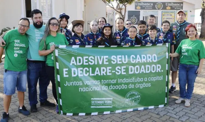 Instituto GABRIEL promove “ADESIVAÇO” em Indaiatuba para conscientizar sobre importância da doação de órgãos e tecidos