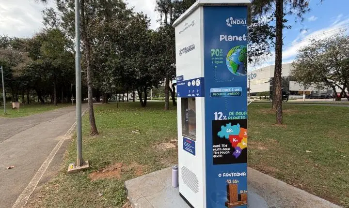 Parque Ecológico ganha três estações de hidratação com água gelada e recarga de celular
